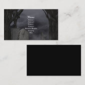 Carte de visite gothique du cimetière (Devant / Derrière)