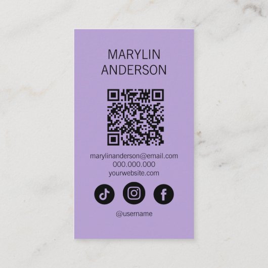 Carte De Visite Gothique Halloween Skincare QR Code Scannable (Dos)