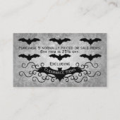 Carte De Visite Gothique préféré punch client (Dos)