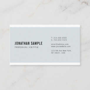 Carte De Visite Gothique simple bleu élégant à la mode de