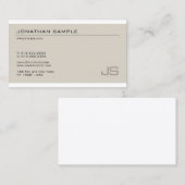 Carte De Visite Goty Moderne Élégant Monogramme Unique Plain (Devant / Derrière)