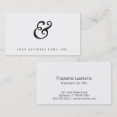 Carte De Visite Goudy Old Style Italique Letterpress Noir (Devant / Derrière)