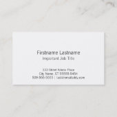 Carte De Visite Goudy Old Style Italique Letterpress Noir (Dos)