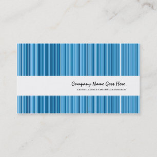 Carte De Visite Goupille verticale de mode bleue barrée