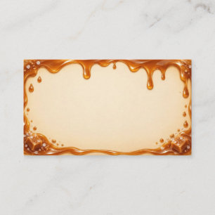 Carte de visite gourmande au caramel salé qui dégo