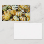 Carte De Visite Gourtes de récolte d'automne orange et vert (Devant / Derrière)