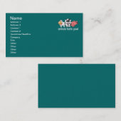 Carte De Visite Goût d'animaux bon - couleur variable d'arrière - (Devant / Derrière)