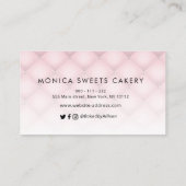 Carte De Visite goutte de glaçage plaisir script gâteau et sucreri (Dos)