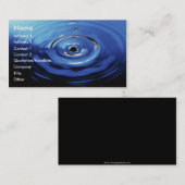 Carte De Visite Goutte de pluie bleue (Devant / Derrière)