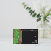 Carte De Visite Gouttelette d'eau sur le feuillage de cyprès (Debout devant)