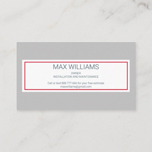 Carte De Visite Goutter et toiture (Dos)