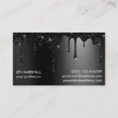 carte de visite gouttes de parties scintillant noi (Dos)