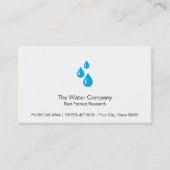 Carte De Visite Gouttes d'eau (Devant)