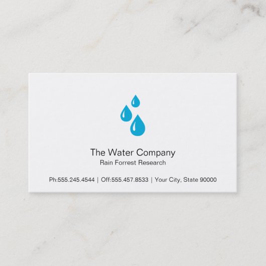 Carte De Visite Gouttes d'eau (Devant)