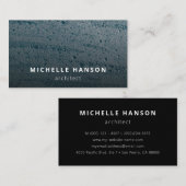 Carte De Visite Gouttes d'eau Abstraites minimales simples (Devant / Derrière)