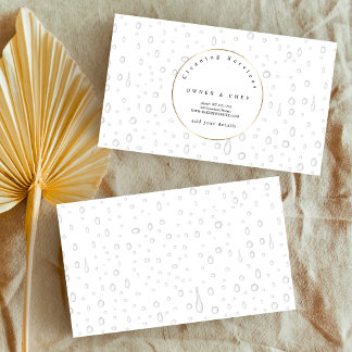 Carte De Visite gouttes d'eau blanche motif design service de nett