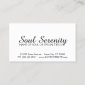 Carte De Visite gouttes d'eau méditation (Dos)