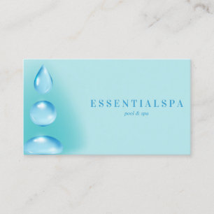 Carte De Visite Gouttes d'eau spirituelles Bleues sOFT reiki yoga