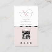 Carte De Visite Grace argentée blanche verticale (Dos)