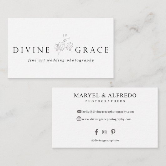 Carte De Visite Grâce divine (Devant / Derrière)