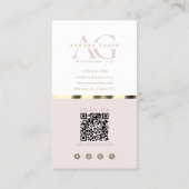 Carte De Visite Grace d'or blanc vertical (Dos)