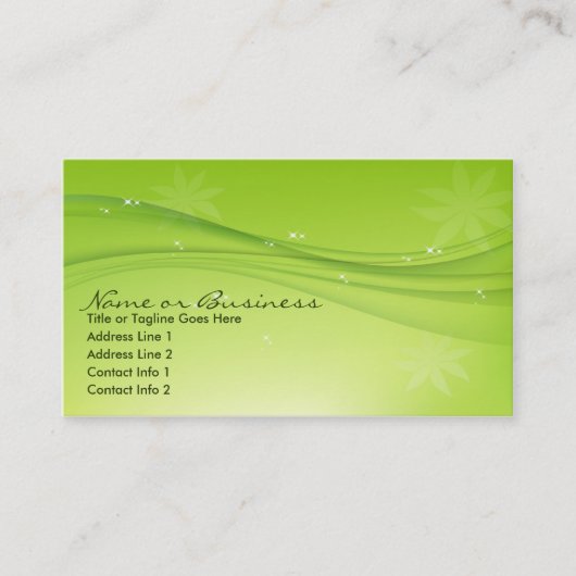Carte De Visite grâce verte (Devant)