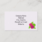 Carte De Visite Graceful Floral Design Gras Fleurs (Dos)