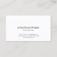 Graceful White Sleek Plain Chic Professionnel