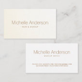 Carte De Visite Gradient à la mode crème en ivoire doux de satin (Devant / Derrière)