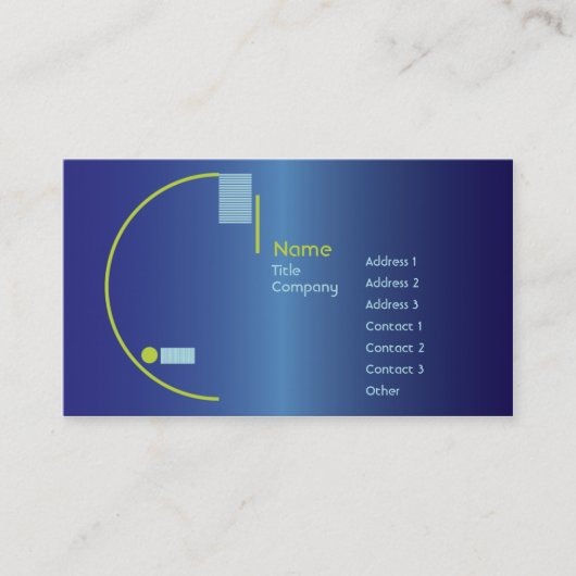 Carte De Visite Gradient bleu - affaires (Devant)