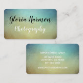 Carte De Visite Gradient bleu et bronzage artistique (Devant / Derrière)