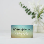 Carte De Visite Gradient bleu et bronzage artistique (Debout devant)
