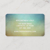 Carte De Visite Gradient bleu et bronzage artistique (Dos)