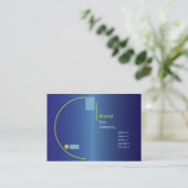 Carte De Visite Gradient bleu - potelé (Debout devant)