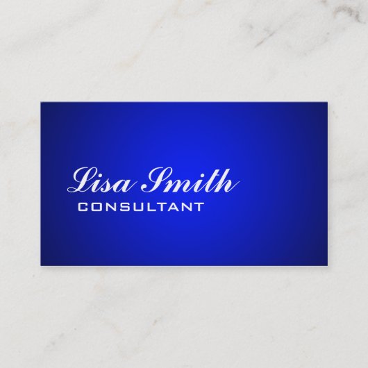 Carte De Visite Gradient bleu simple simple élégant professionnel (Devant)