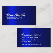 Carte De Visite Gradient bleu simple simple élégant professionnel (Devant / Derrière)