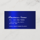 Carte De Visite Gradient bleu simple simple élégant professionnel (Dos)