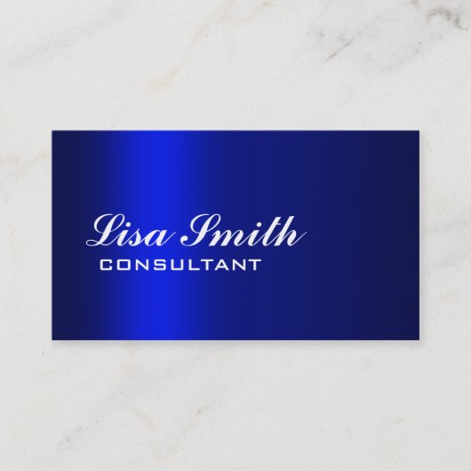 Carte De Visite Gradient bleu simple simple élégant professionnel (Devant)