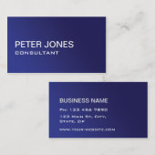 Carte De Visite Gradient bleu simple simple élégant professionnel (Devant / Derrière)