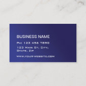 Carte De Visite Gradient bleu simple simple élégant professionnel (Dos)
