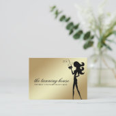 Carte De Visite Gradient bronzage d'or de silhouette de (Debout devant)