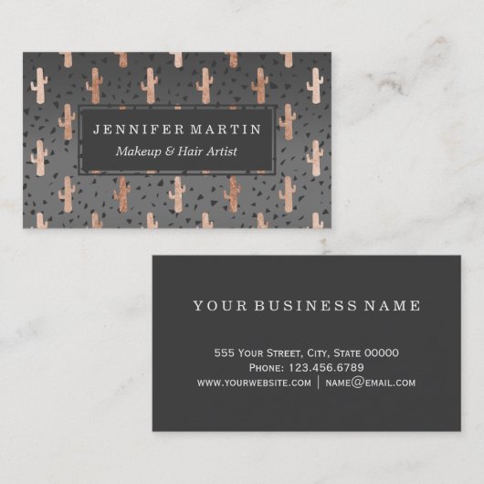 Carte De Visite Gradient chic moderne de triangles de Geo de (Devant / Derrière)