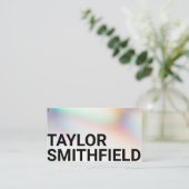 Carte De Visite Gradient de la typographie de perle (Debout devant)