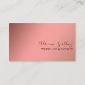 Carte De Visite Gradient doré minimal Rose moderne (Devant)