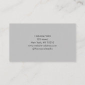 Carte De Visite Gradient gris photographe (Dos)