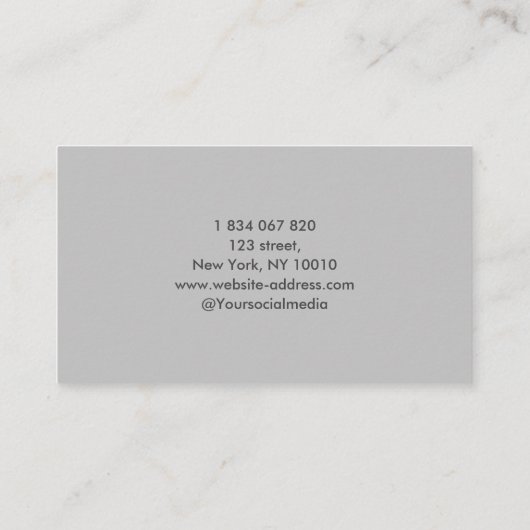 Carte De Visite Gradient gris photographe (Dos)