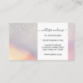 Carte De Visite Gradient holographique de Silver Glitter (Dos)