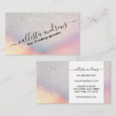 Carte De Visite Gradient holographique de Silver Glitter (Devant / Derrière)