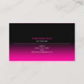 Carte De Visite Gradient moderne simple simple de noir et de roses (Dos)