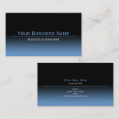 Carte De Visite Gradient noir et bleu moderne simple simple (Devant / Derrière)
